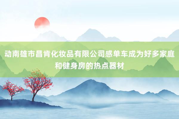动南雄市昌肯化妆品有限公司感单车成为好多家庭和健身房的热点器材